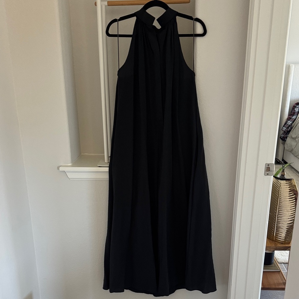 Massimo Dutti Black/Navy blue Maxi Dress